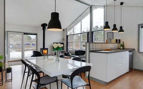 Aiden - 300M from the Sea: Furniture, Interior Design, Light Fixture, Kitchen, Ceiling, Flooring, Chair, Kitchen & Dining Room Table, Lighting, Table