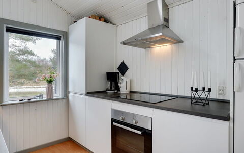 Aiden - 300M from the Sea: Kitchen, Wood, Flooring, Kitchen Appliance, Countertop, Interior Design, Major Appliance, Ceiling, Home Appliance, Floor