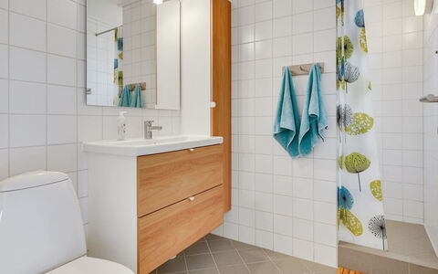 Sipi - 100M from the Sea: Bathroom, Flooring, Plumbing Fixture, Floor, Interior Design, Bathroom Sink, Sink, Toilet, Bathroom Cabinet, Toilet Seat