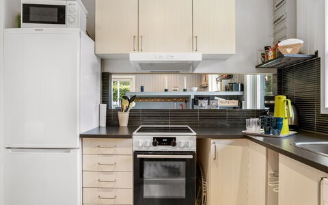 Kjartan - 1.2Km from the Sea: Kitchen Appliance, Kitchen, Countertop, Furniture, Major Appliance, Cabinetry, Home Appliance, Interior Design, Kitchen Stove, Flooring