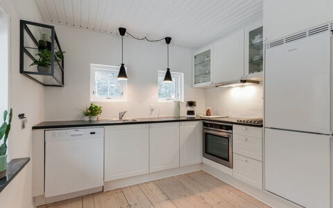 Rigitte - 1.5Km from the Sea: Kitchen, Flooring, Interior Design, Countertop, Wood, Kitchen Appliance, Ceiling, Light Fixture, Floor, Major Appliance
