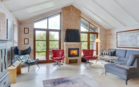 Andri - 600M to the Fjord: Wood, Furniture, Living Room, Interior Design, Couch, Ceiling, Home, Room, Chair
