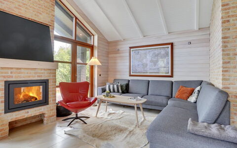 Andri - 600M to the Fjord: Wood, Furniture, Couch, Living Room, Interior Design, Flooring, Floor, Home, Hearth