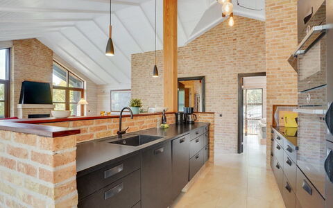 Andri - 600M to the Fjord: Kitchen, Interior Design, Furniture, Flooring, Countertop, Wood, Ceiling, Cabinetry, Light Fixture, Floor
