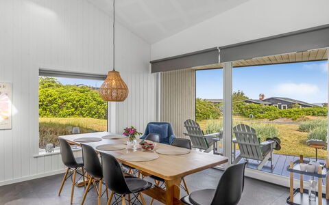 Vilda - 416M from the Sea: Interior Design, Ceiling, Furniture, Kitchen & Dining Room Table, Flooring, Floor, Dining Room, Chair, Room, Light Fixture