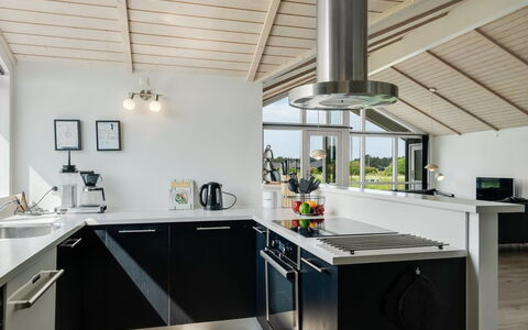 Frejdis - 1.1Km from the Sea: Kitchen, Countertop, Interior Design, Ceiling, Flooring, Furniture, Kitchen Appliance, Light Fixture, Cabinetry, Major Appliance