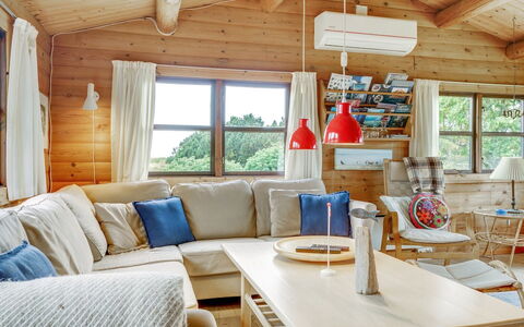 Gorjan - 300M from the Sea: Furniture, Interior Design, Couch, Wood, Ceiling, Flooring, Room, Floor, Living Room, Home