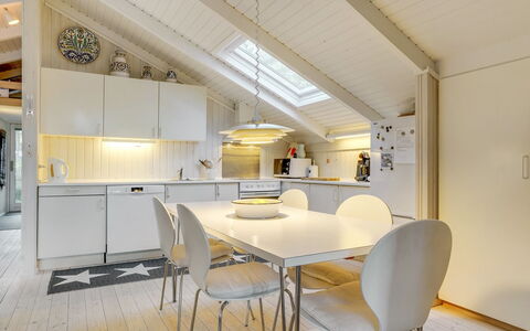 Helmtrud - 500M from the Sea: Interior Design, Flooring, Ceiling, Wood, Furniture, Floor, Light Fixture, Kitchen, Lighting, Kitchen & Dining Room Table