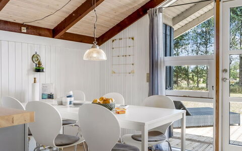 Eliana - 350M from the Sea: Furniture, Interior Design, Light Fixture, Flooring, Wood, Ceiling, Kitchen & Dining Room Table, Chair, Table, Dining Room