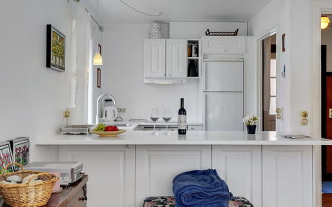 Ater - 800M from the Sea: Furniture, Interior Design, Cabinetry, Countertop, Kitchen, Flooring, Kitchen Appliance, Lighting, Home, Room