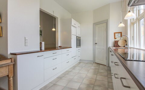 Harro - 150M from the Sea: Flooring, Interior Design, Cabinetry, Floor, Kitchen, Countertop, Ceiling, Kitchen Appliance, Furniture, Lighting