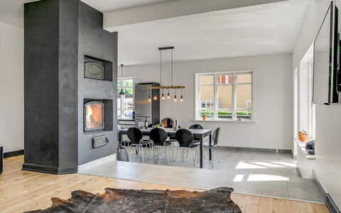Sölve - 900M from the Sea: Flooring, Interior Design, Floor, Hearth, Furniture, Ceiling, Room, Living Room, Wood-Burning Stove