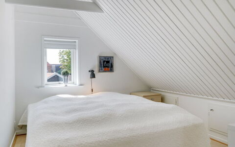Naina - 200M from the Sea: Wood, Ceiling, Interior Design, Bedroom, Flooring, Floor, Bed, Lighting, Home, Attic