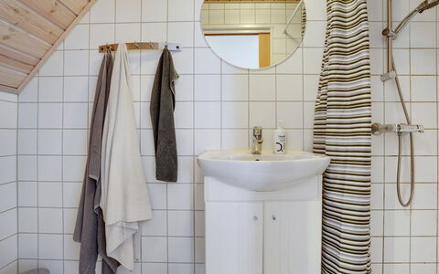 Naina - 200M from the Sea: Flooring, Interior Design, Plumbing Fixture, Floor, Bathroom, Plumbing, Sink, Tap, Room, Tile