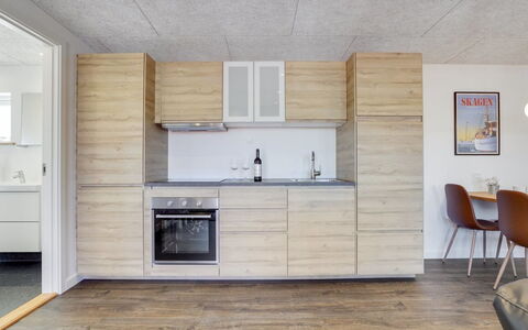 Arlene - 800M from the Sea: Wood, Flooring, Floor, Furniture, Kitchen, Ceiling, Countertop, Wood Flooring, Interior Design, Apartment