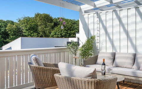 Sylwia - 800M from the Sea: Furniture, Wood, Outdoor Furniture, Table, Chair, Outdoor Table, Porch, Shade, Deck, Patio