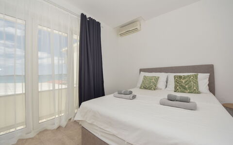 Zadar Sukošan 131: Property, Furniture, Building, Curtain, Wood, Comfort, Interior Design, Window, Floor