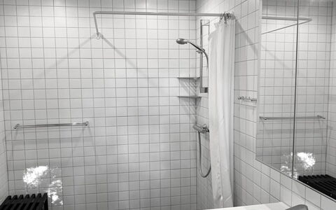 Iadrik - 85M to the Fjord: Plumbing Fixture, Bathroom, Plumbing, Interior Design, Flooring, Floor, Shower, Tile, Tap, Shower Head