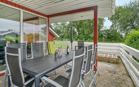 Emly - 1.1Km from the Sea: Porch, Furniture, Outdoor Furniture, Chair, Shade, Deck, Garden, Wood Stain, Outdoor Table, Patio