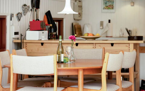 Osa - 150M from the Sea: Furniture, Interior Design, Wood, Flooring, Table, Chair, Light Fixture, Lighting, Dining Room, Floor