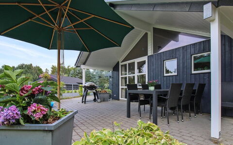 Ulrikke - 12Km from the Sea: Roof, Home, House, Shade, Cottage, Porch, Groundcover, Awning, Door, Chair