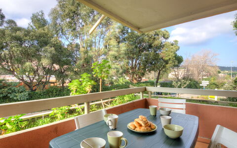 Cavalaire 240: Table, Plant, Furniture, Tableware, Property, Sky, Building, Cloud, Tree, Shade