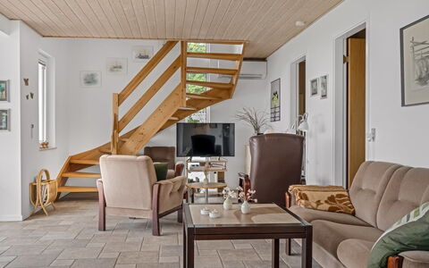 Simo - 250M from the Sea: Furniture, Flooring, Interior Design, Floor, Wood, Wood Flooring, Ceiling, Couch, Room, Living Room