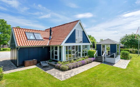 Edvia - 700M to the Fjord: Blue, Home, Roof, House, Residential Area, Architecture, Cottage, Estate, Lawn, Garden