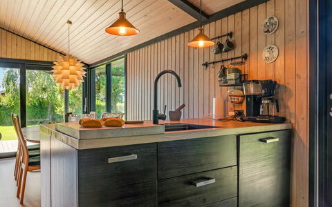 Litle - 600M from the Sea: Wood, Kitchen, Countertop, Interior Design, Light Fixture, Ceiling, Furniture, Wood Stain, Tap, Cabinetry