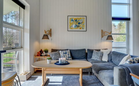Berta - 300M from the Sea: Interior Design, Furniture, Flooring, Wood, Floor, Couch, Ceiling, Living Room, Room, Lighting