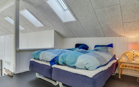 Berta - 300M from the Sea: Ceiling, Bedroom, Interior Design, Furniture, Floor, Flooring, Bed, Room, Bedding, Bed Sheet