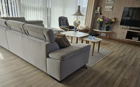 Raadengaard - 400M from the Sea: Furniture, Flooring, Interior Design, Couch, Floor, Living Room, Wood Flooring, Apartment, Home