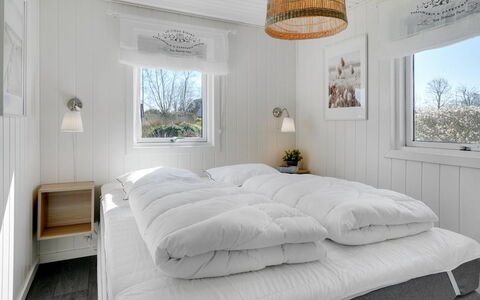 Sveina - 600M from the Sea: Bed, Bedroom, Wood, Bedding, Furniture, Interior Design, Bed Sheet, Ceiling, Floor, Linens