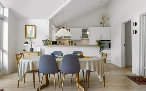 Skammel - 900M from the Sea: Furniture, Interior Design, Flooring, Dining Room, Chair, Floor, Kitchen & Dining Room Table, Table, Wood, Ceiling