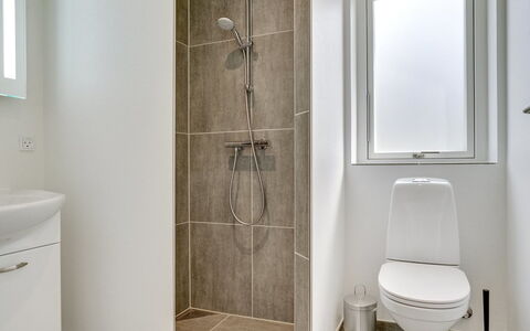Alona - 250M from the Sea: Bathroom, Flooring, Wall, Floor, Plumbing Fixture, Toilet Seat, Toilet, Interior Design, Plumbing, Tile
