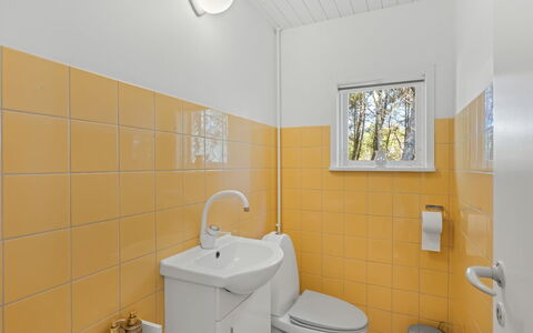 Gorm - 300M from the Sea: Plumbing Fixture, Flooring, Floor, Bathroom, Interior Design, Sink, Tap, Bathroom Sink, Plumbing, Toilet