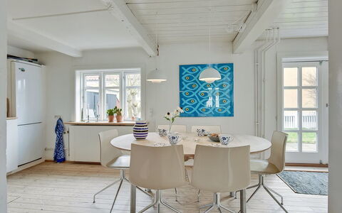 Gunulf - 150M from the Sea: Furniture, Interior Design, Flooring, Floor, Dining Room, Wood, Ceiling, Chair, Table, Light Fixture