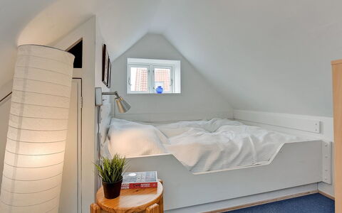 Gunulf - 150M from the Sea: Wall, Flooring, Interior Design, Floor, Wood, Ceiling, Bedroom, Furniture, Bed, Room