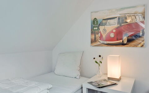 Gunulf - 150M from the Sea: Interior Design, Floor, Bed, Furniture, Bedroom, Flooring, Home, Pillow, Room, Bedding