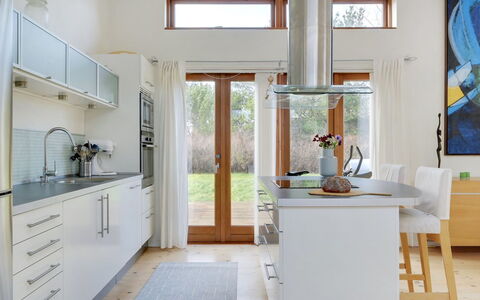 Esta - from the Sea: Kitchen, Flooring, Furniture, Interior Design, Countertop, Kitchen Appliance, Floor, Cabinetry, Wood, Wood Flooring