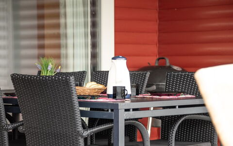 Miriam - 300M from the Sea: Roof, House, Land Lot, Home, Cottage, Estate, Garden Buildings, Shade, Log Cabin, Landscaping