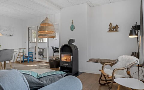 Thyra - 500M to the Fjord: Furniture, Interior Design, Flooring, Wood, Ceiling, Floor, Room, Lighting, Chair, Living Room