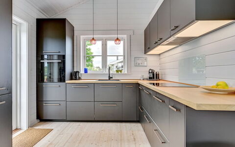 Siebelt - 200M from the Sea: Kitchen, Countertop, Flooring, Cabinetry, Kitchen Appliance, Wood, Interior Design, Furniture, Floor, Major Appliance