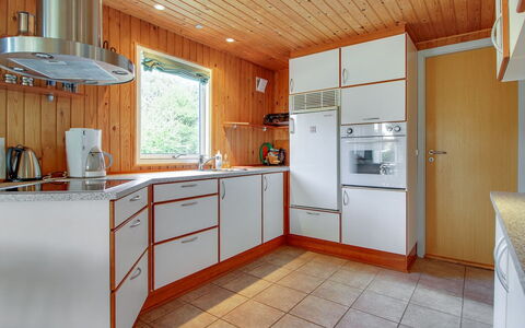 Eldina - 100M from the Sea: Kitchen, Flooring, Interior Design, Countertop, Wood, Kitchen Appliance, Major Appliance, Kitchen Sink, Floor, Cabinetry