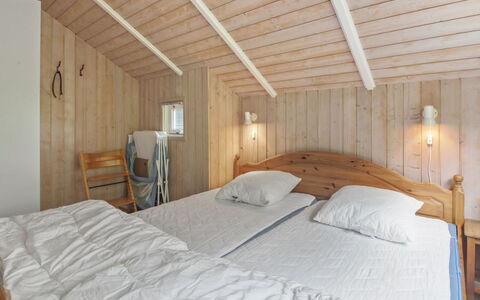 Pirkka - 50M to the Fjord: Bedroom, Bed, Wall, Wood, Ceiling, Bed Sheet, Floor, Interior Design, Flooring, Bedding