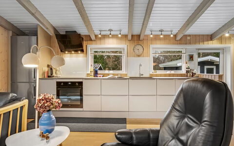 Bia - 250M from the Sea: Interior Design, Flooring, Wood, Ceiling, Furniture, Kitchen, Light Fixture, Floor, Lighting, Countertop