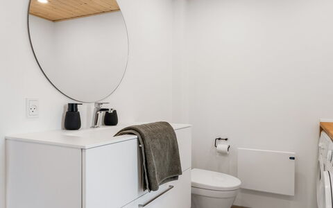 Kerttuli - 800M from the Sea: Plumbing Fixture, Interior Design, Flooring, Bathroom, Floor, Bathroom Sink, Bathroom Cabinet, Sink, Tap, Plumbing