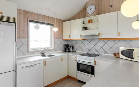 Seniha - 400M from the Sea: Kitchen, Interior Design, Countertop, Wood, Kitchen Appliance, Flooring, Ceiling, Light Fixture, Major Appliance, Cabinetry