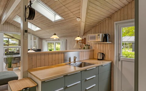 Fliri - 700M from the Sea: Wood, Kitchen, Countertop, Interior Design, Ceiling, Furniture, Flooring, Cabinetry, Kitchen Appliance, Home Appliance
