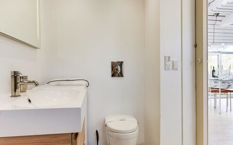 Grazian - 50M from the Sea: Bathroom, Flooring, Plumbing Fixture, Interior Design, Floor, Wall, Wood, Bathroom Sink, Sink, Toilet